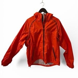 Vibrant Orange Windbreaker for Men